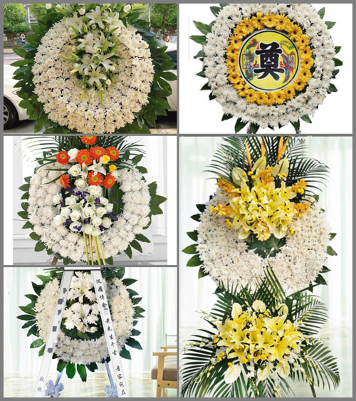 湖北黄冈市英山县南河镇关口村花圈速递